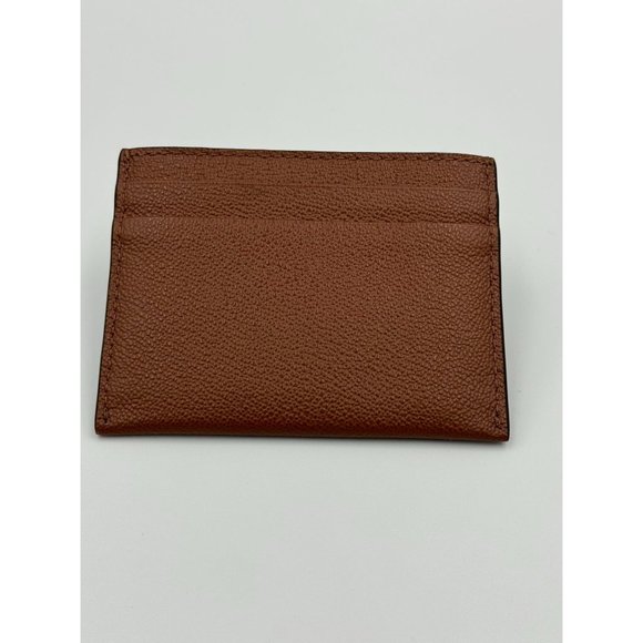 Burberry Sandon Card Case Wallet Embossed Logo Tan Leather - Picture 3 of 10